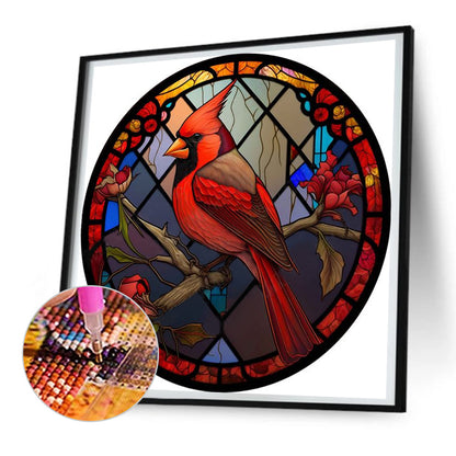 Cardinal Glass Painting Cardinal - Full Round Drill Diamond Painting 30*30CM