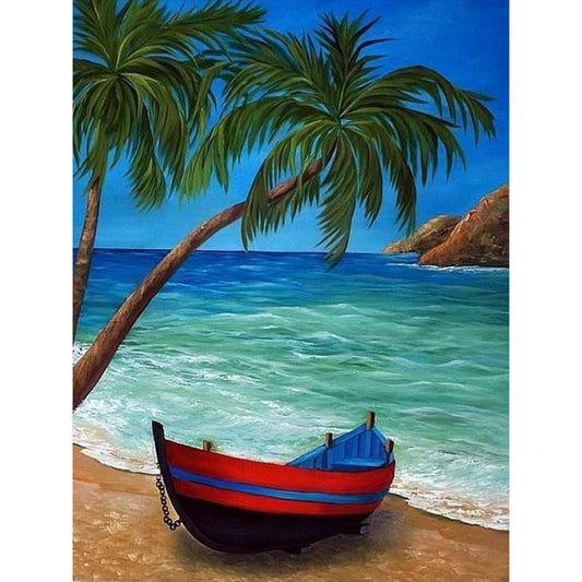 Coconut Beach - Full Round Drill Diamond Painting 40*50CM