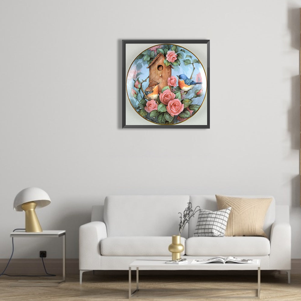 Bird House - Full Round Drill Diamond Painting 30*30CM