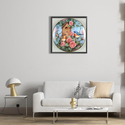 Bird House - Full Round Drill Diamond Painting 30*30CM