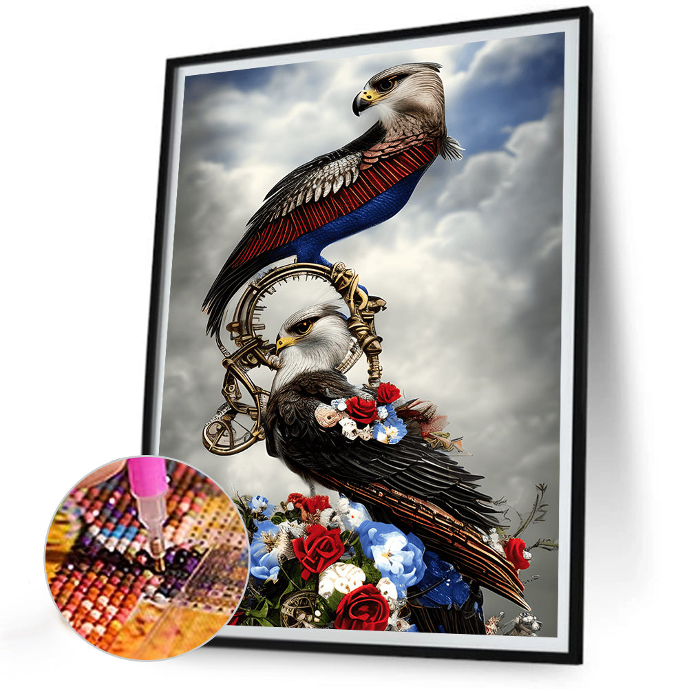 Black And White Crow - Full Round Drill Diamond Painting 30*40CM