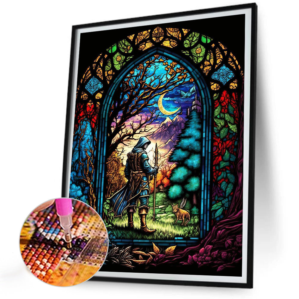 Traveler Glass Painting - Full Round Drill Diamond Painting 30*40CM