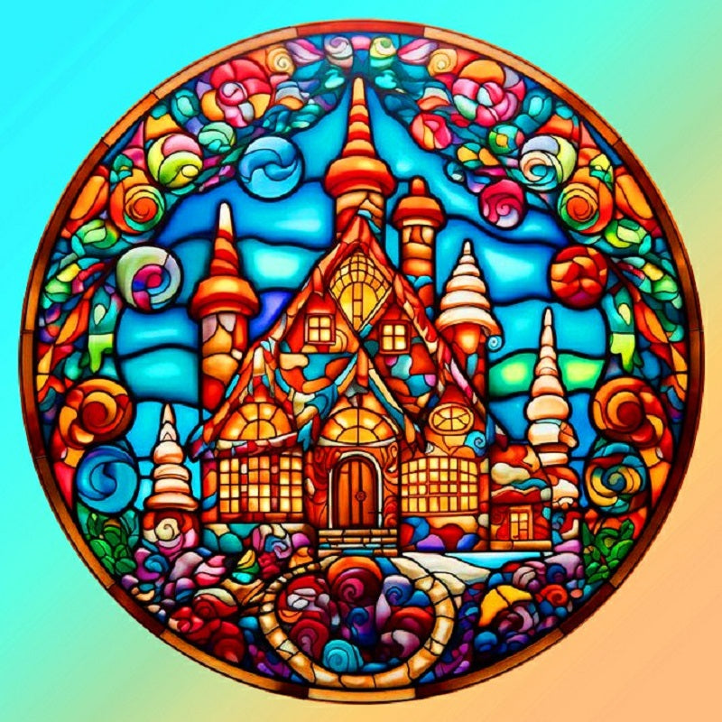 Candy House - Full Round Drill Diamond Painting 30*30CM