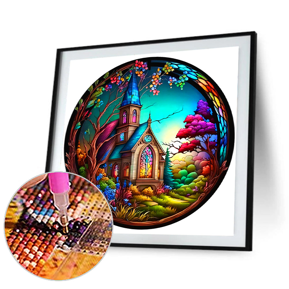 Small House - Full Round Drill Diamond Painting 30*30CM