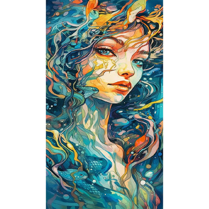 Daughter Of The Sea - Full Round Drill Diamond Painting 30*60CM