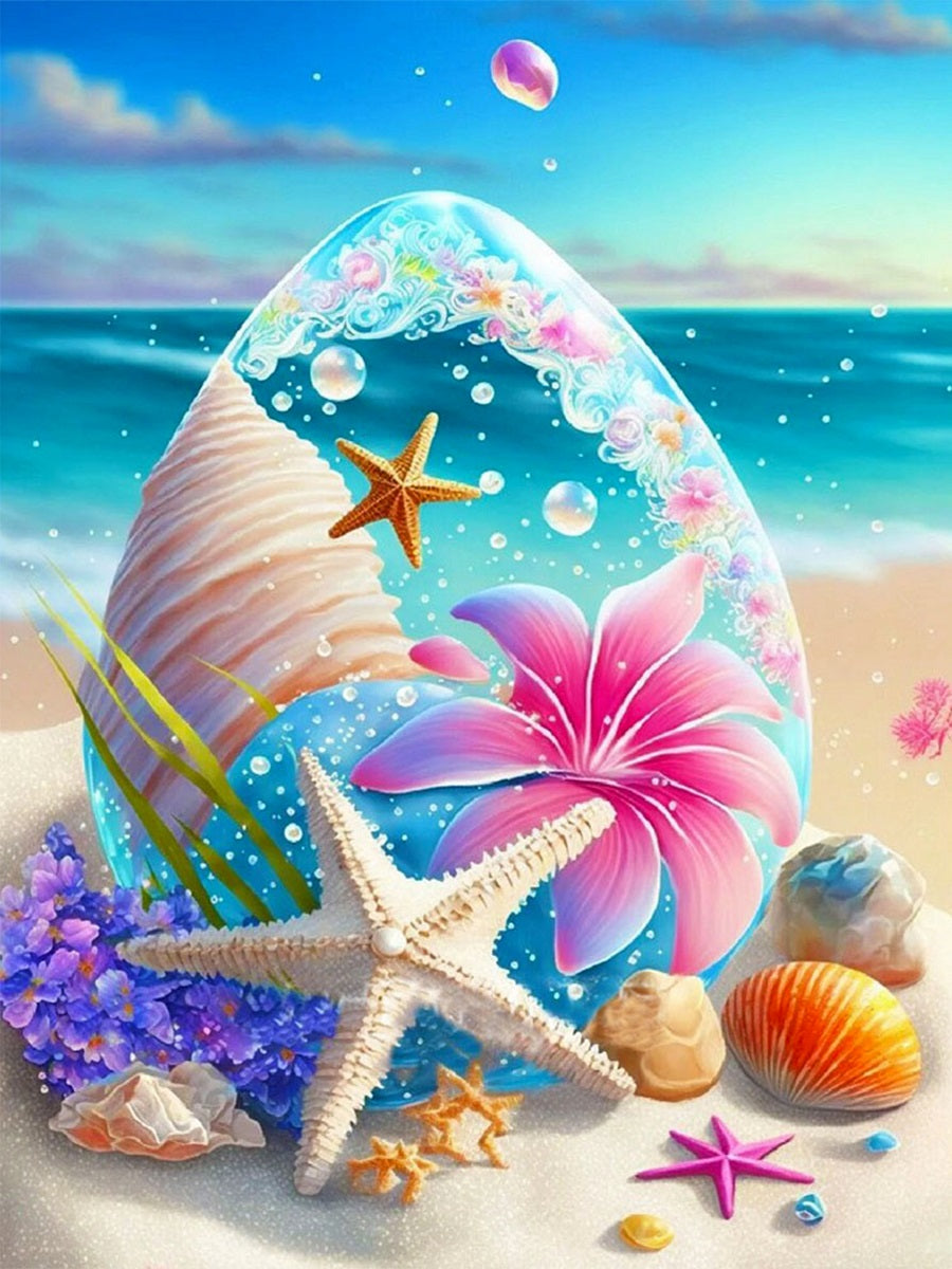 Sea Starfish Shell - Full Square Drill Diamond Painting 20*30CM