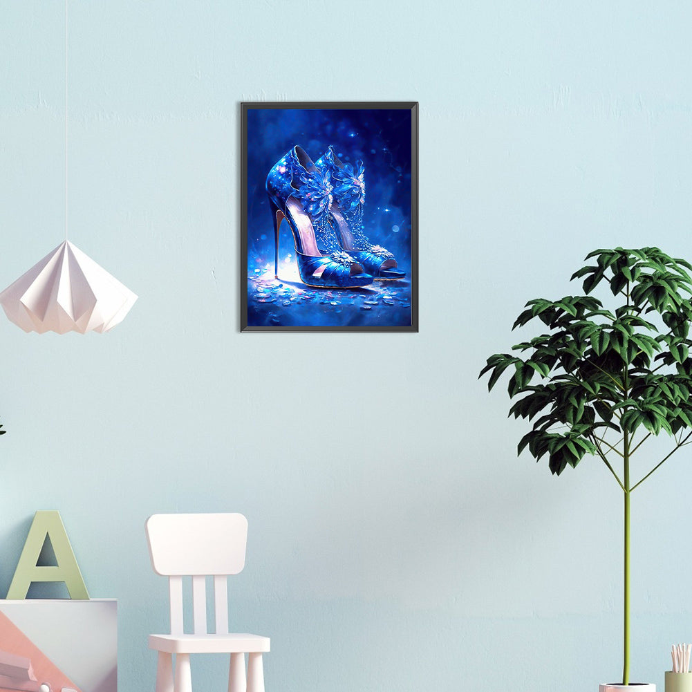 Blue High Heels - Full Round Drill Diamond Painting 30*40CM