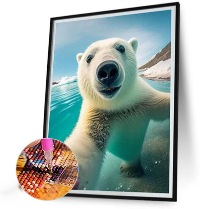 Polar Bear - Full Square Drill Diamond Painting 30*40CM