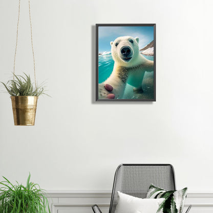 Polar Bear - Full Square Drill Diamond Painting 30*40CM