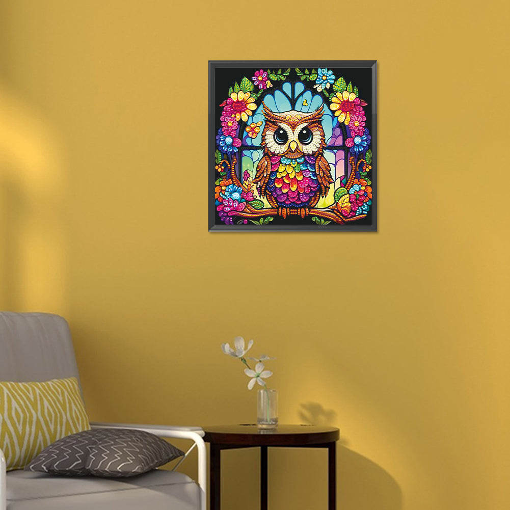 Owl - Special Shaped Drill Diamond Painting 30*30CM
