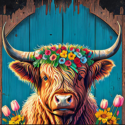 Highland Yak - Full Round Drill Diamond Painting 30*30CM