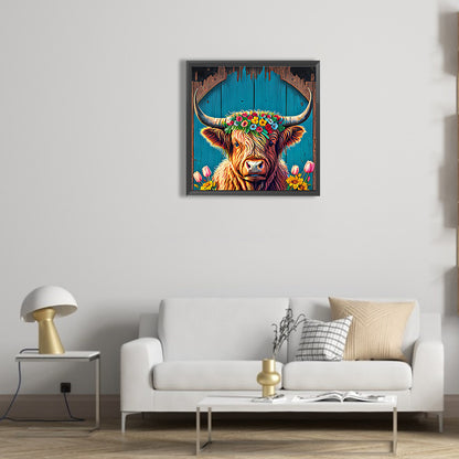 Highland Yak - Full Round Drill Diamond Painting 30*30CM