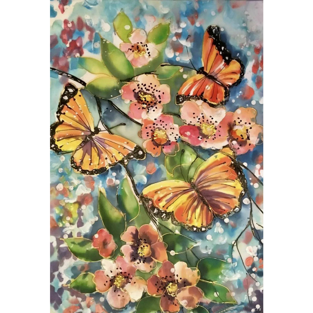 Butterflies Flying - Full Round Drill Diamond Painting 50*70CM