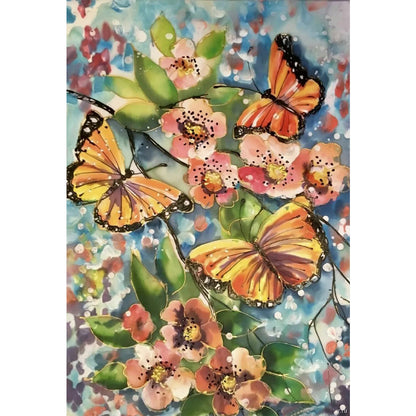 Butterflies Flying - Full Round Drill Diamond Painting 50*70CM
