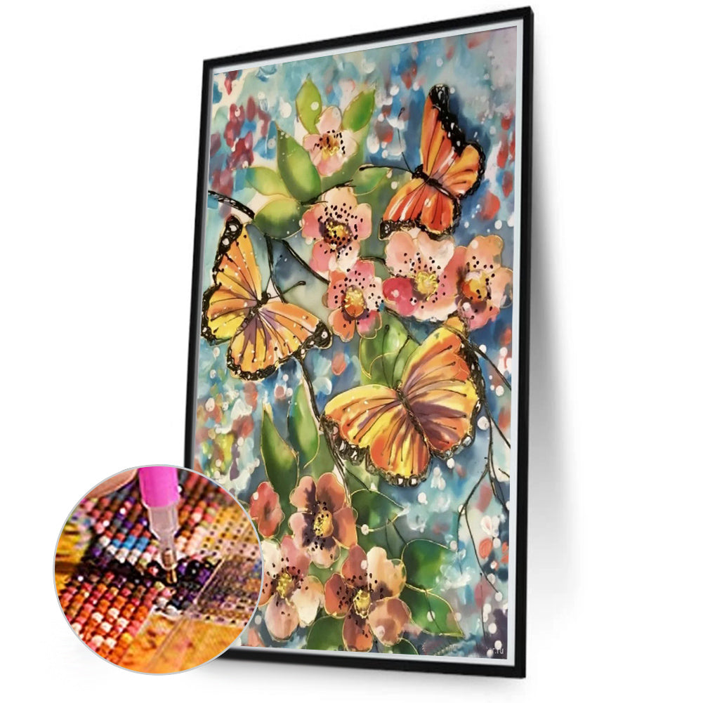 Butterflies Flying - Full Round Drill Diamond Painting 50*70CM