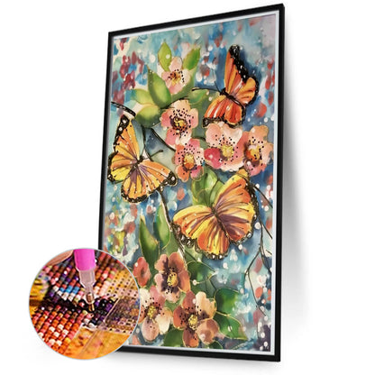 Butterflies Flying - Full Round Drill Diamond Painting 50*70CM