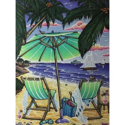 Beach Chair - Full Round Drill Diamond Painting 30*40CM