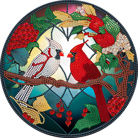 Cardinal Glass Painting Cardinal - Special Shaped Drill Diamond Painting 30*30CM