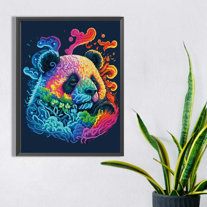 Colorful Panda - Special Shaped Drill Diamond Painting 30*40CM