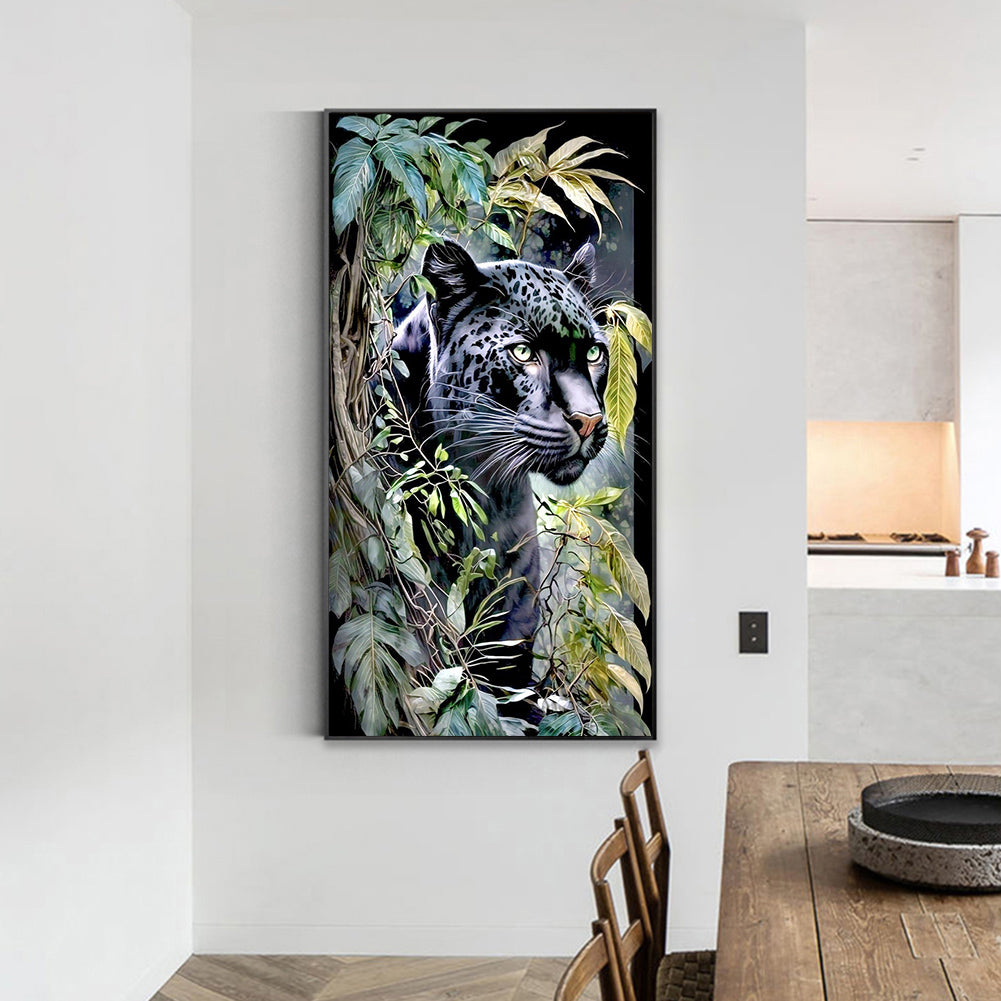 Jungle Panther - Full Round Drill Diamond Painting 40*70CM