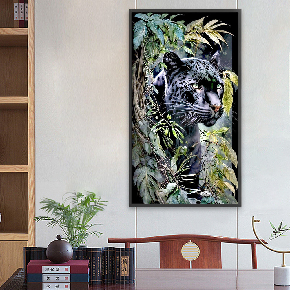 Jungle Panther - Full Round Drill Diamond Painting 40*70CM