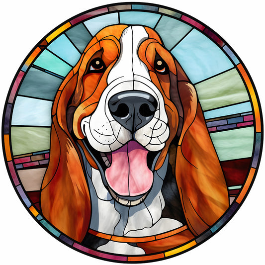 Dog Glass Painting - Full Round Drill Diamond Painting 30*30CM