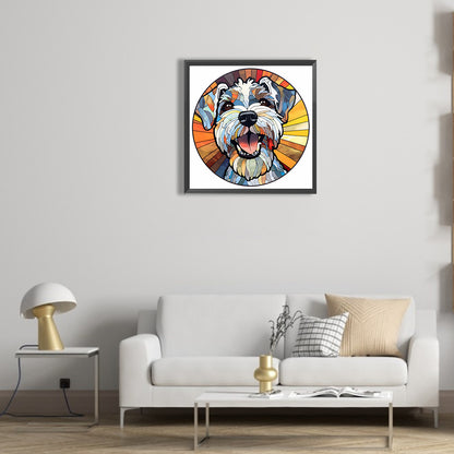 Dog Glass Painting - Full Round Drill Diamond Painting 30*30CM