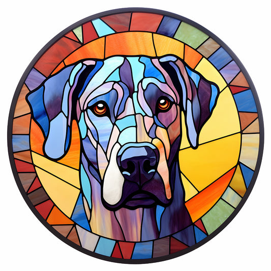 Dog Glass Painting - Full Round Drill Diamond Painting 30*30CM