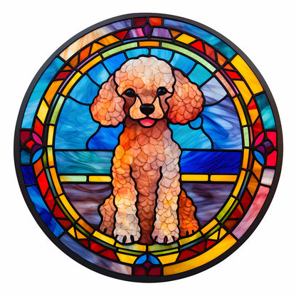 Dog Glass Painting - Full Round Drill Diamond Painting 30*30CM