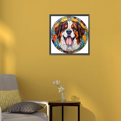 Dog Glass Painting - Full Round Drill Diamond Painting 30*30CM