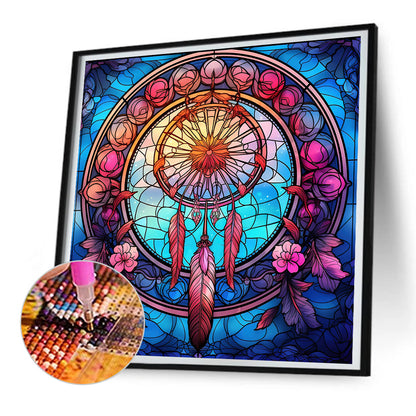 Dream Catcher Glass Painting - Full Round Drill Diamond Painting 30*30CM