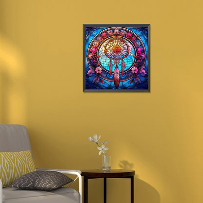 Dream Catcher Glass Painting - Full Round Drill Diamond Painting 30*30CM