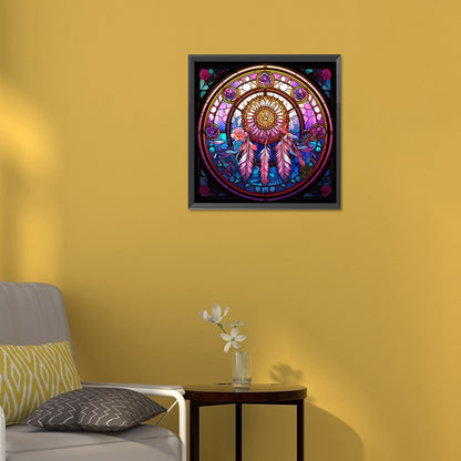 Dream Catcher Glass Painting - Full Round Drill Diamond Painting 30*30CM