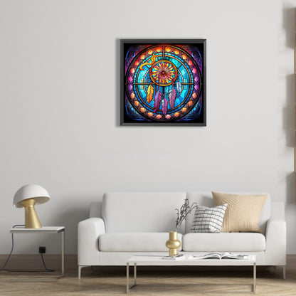 Dream Catcher Glass Painting - Full Round Drill Diamond Painting 30*30CM