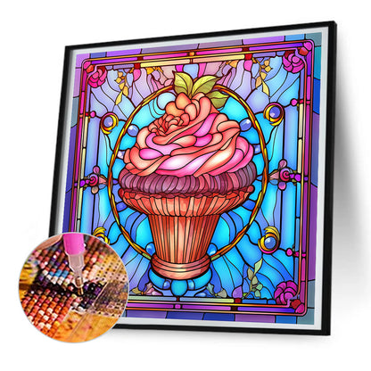 Colorful Dessert Glass Painting - Full Round Drill Diamond Painting 30*30CM