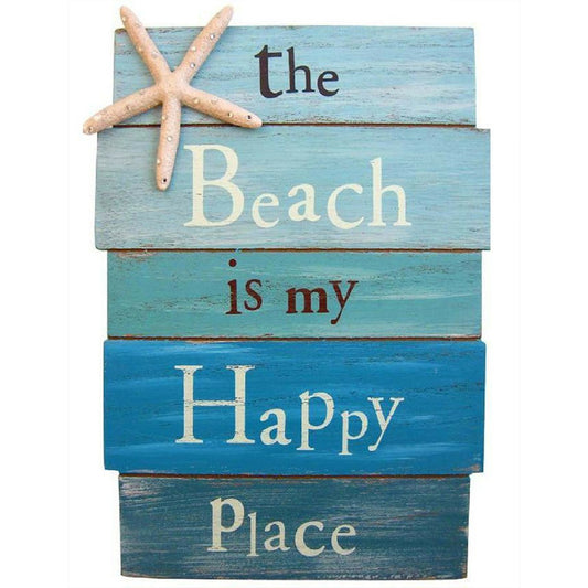 Beach Sign - Full Round Drill Diamond Painting 50*60CM