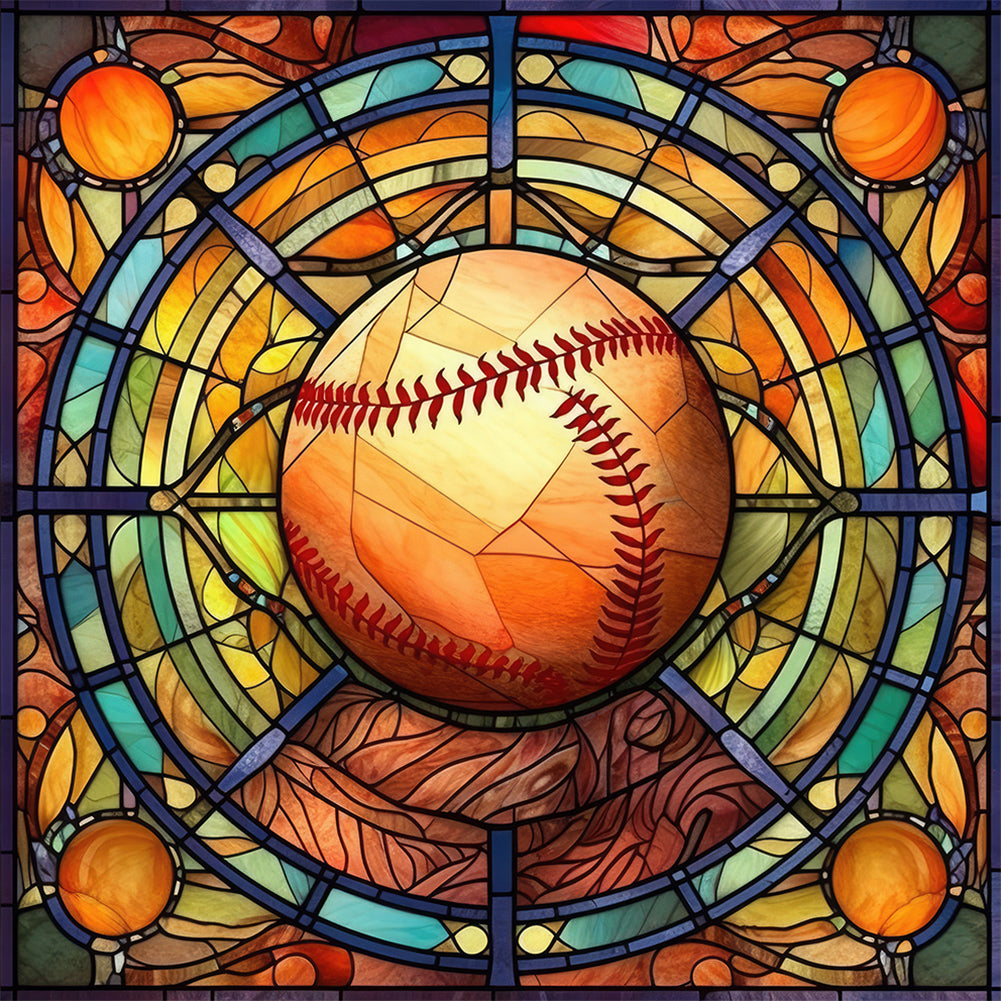 Baseball Glass Painting - Full Round Drill Diamond Painting 30*30CM