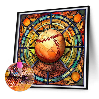 Baseball Glass Painting - Full Round Drill Diamond Painting 30*30CM