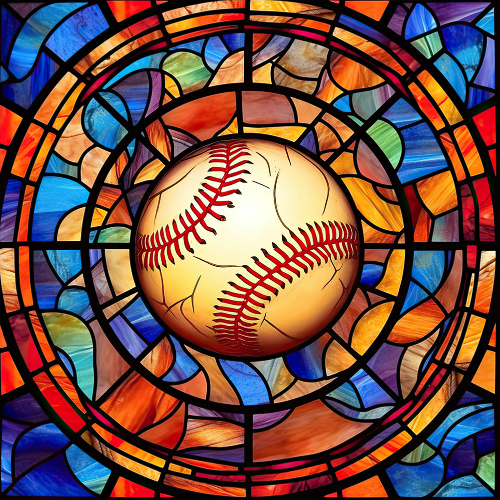 Baseball Glass Painting - Full Round Drill Diamond Painting 30*30CM