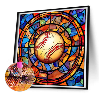 Baseball Glass Painting - Full Round Drill Diamond Painting 30*30CM