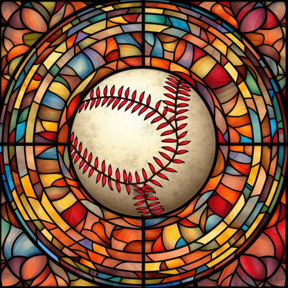 Baseball Glass Painting - Full Round Drill Diamond Painting 30*30CM