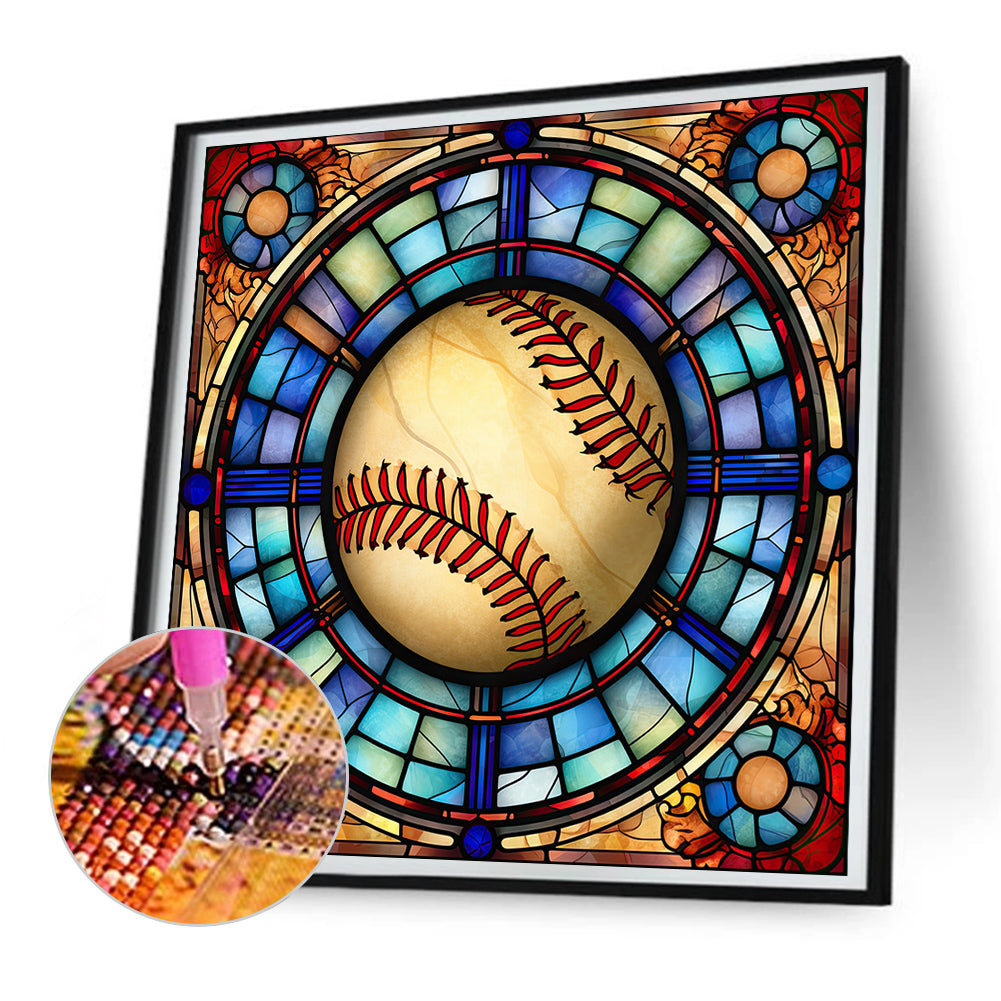 Baseball Glass Painting - Full Round Drill Diamond Painting 30*30CM