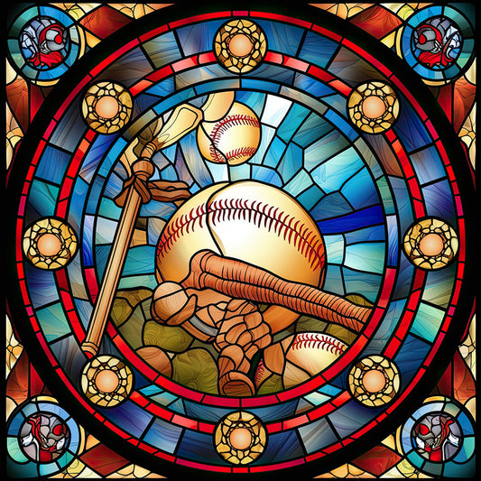 Baseball Glass Painting - Full Round Drill Diamond Painting 30*30CM