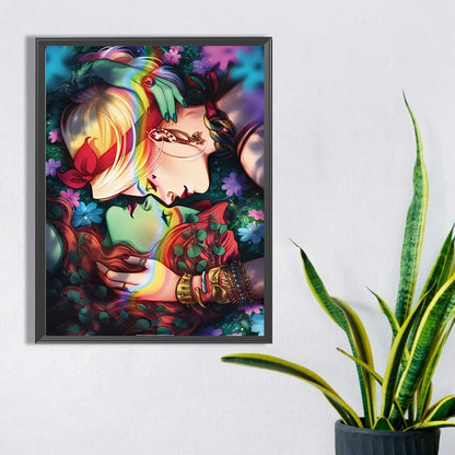 Dc Characters Harley Quinn And Poison Ivy - Full Square Drill Diamond Painting 30*40CM