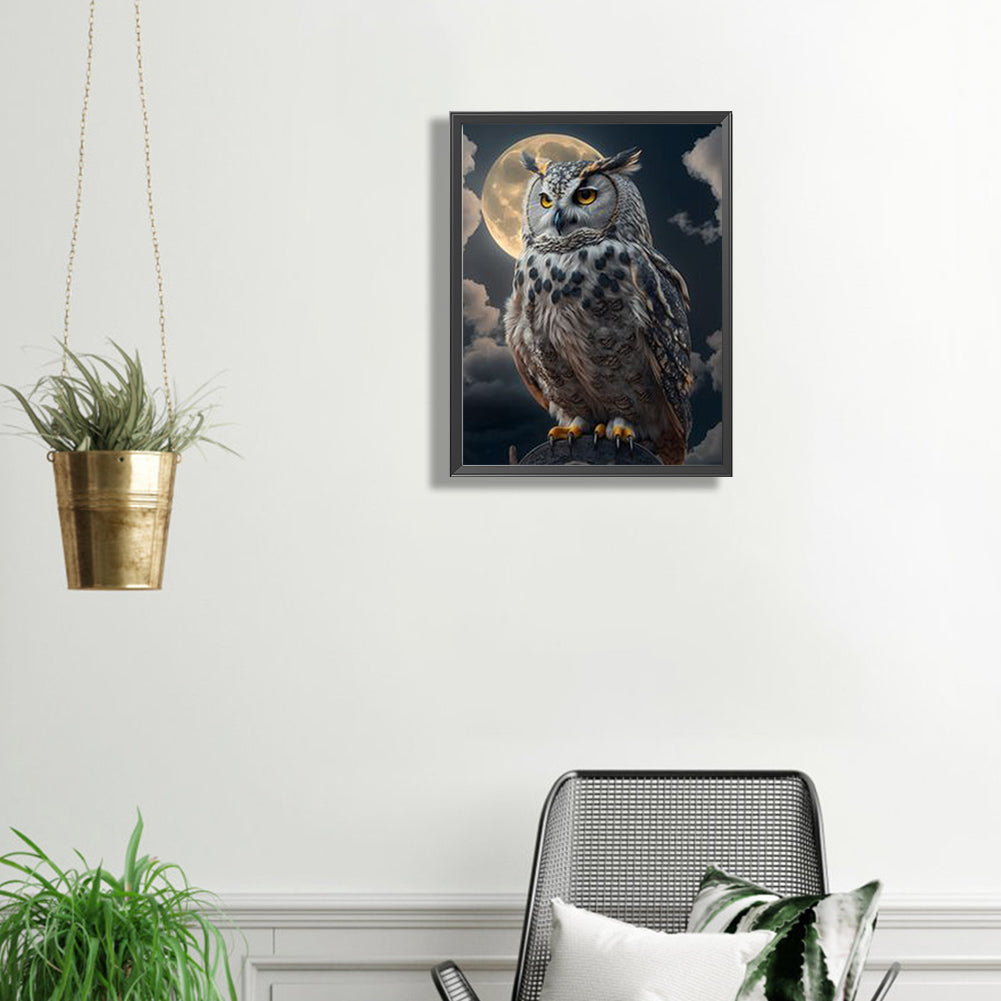 Owl - Full Square Drill Diamond Painting 30*40CM