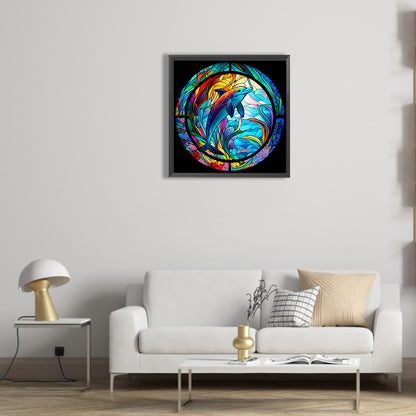 Underwater Dolphin - Full Round Drill Diamond Painting 30*30CM