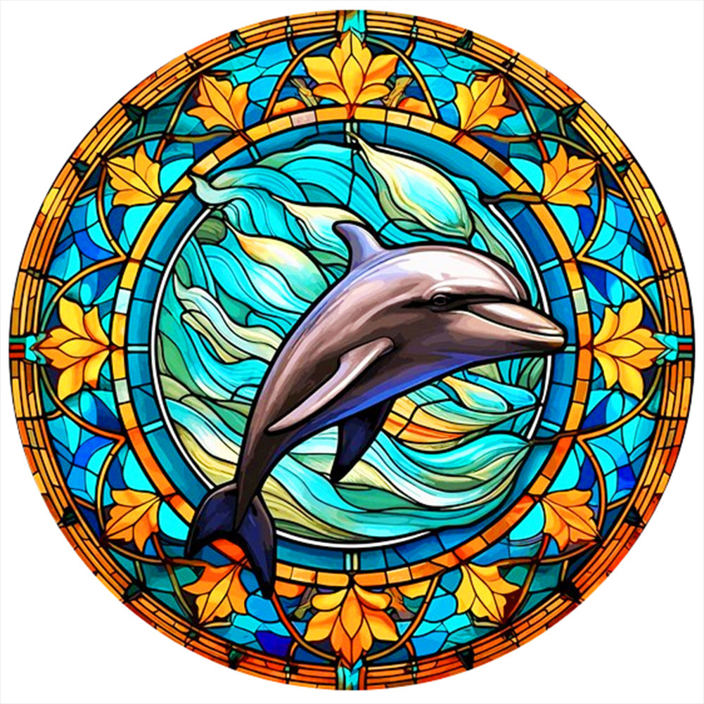 Dolphin - Full Round Drill Diamond Painting 30*30CM