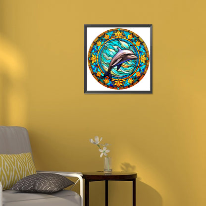 Dolphin - Full Round Drill Diamond Painting 30*30CM