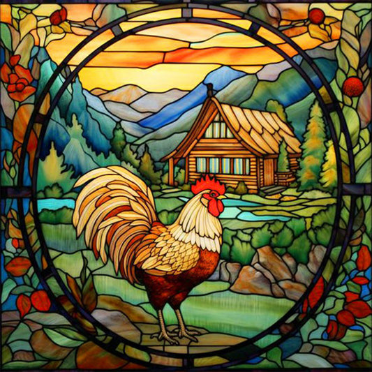 Farm Chicken - Full Round Drill Diamond Painting 30*30CM