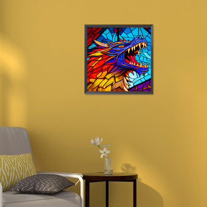 Roaring Purple Dragon - Full Round Drill Diamond Painting 30*30CM